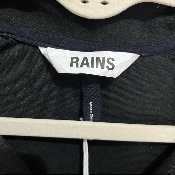 Rains Black Fleece Half Zip Pullover Sweatshirt Small - Picture 5 of 11